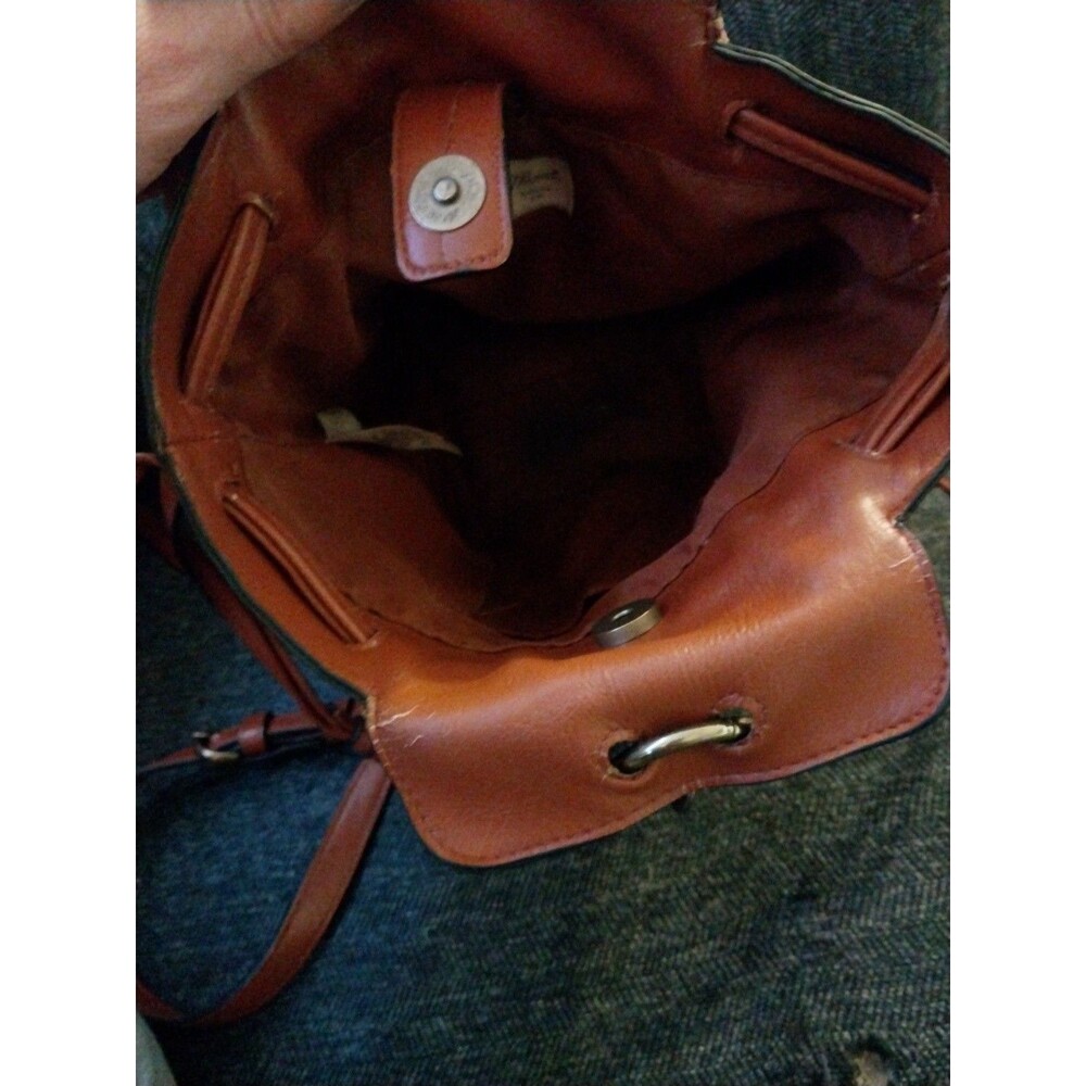 Universal Thread Brown Drawstring Crossbody Bag Bucket Purse Faux Leather Small - Picture 12 of 12